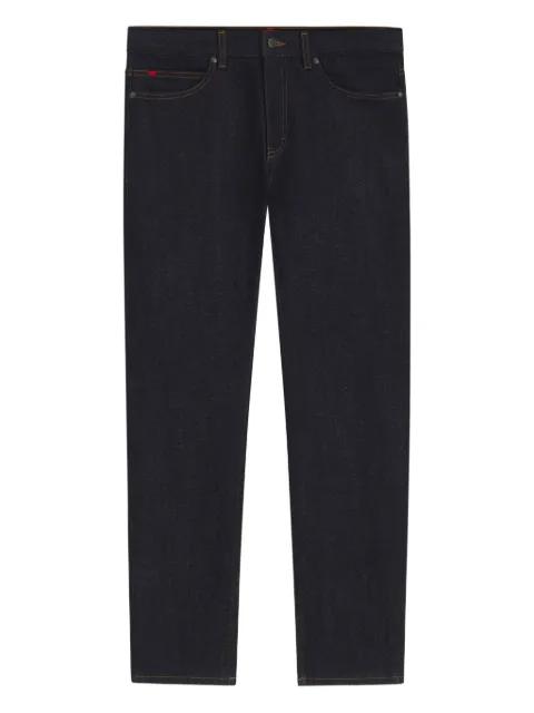 leather-patch jeans by HUGO BOSS
