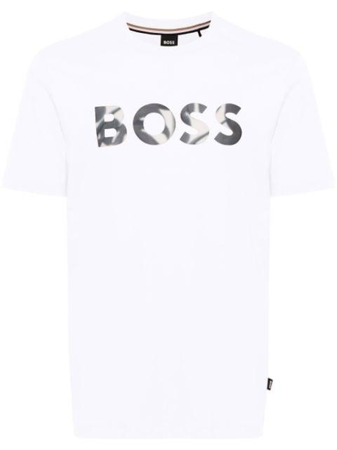 logo-appliqué cotton T-shirt by HUGO BOSS