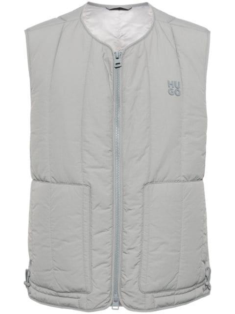 logo-appliqué quilted gilet by HUGO BOSS