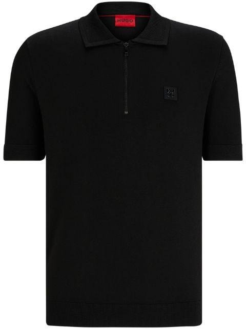 logo-appliqué zip-up polo shirt by HUGO BOSS