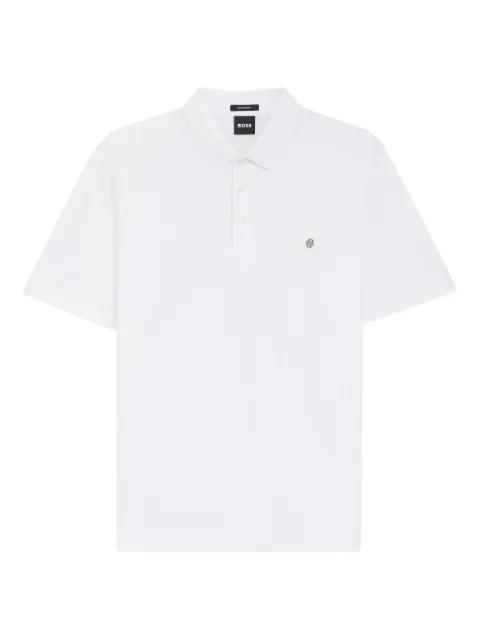 logo-detail cotton polo shirt by HUGO BOSS