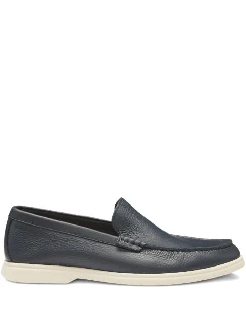 logo-detail moccasins in tumbled leather by HUGO BOSS