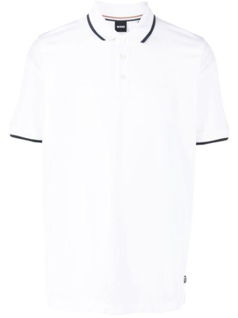 logo-embossed cotton polo shirt by HUGO BOSS