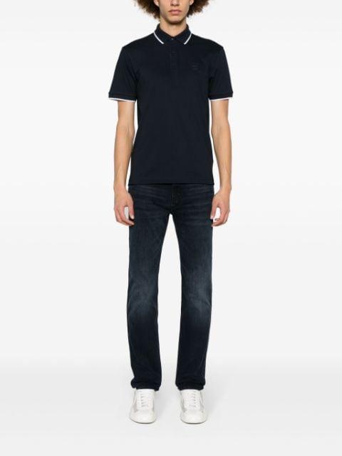 logo-embossed piqué polo shirt by HUGO BOSS