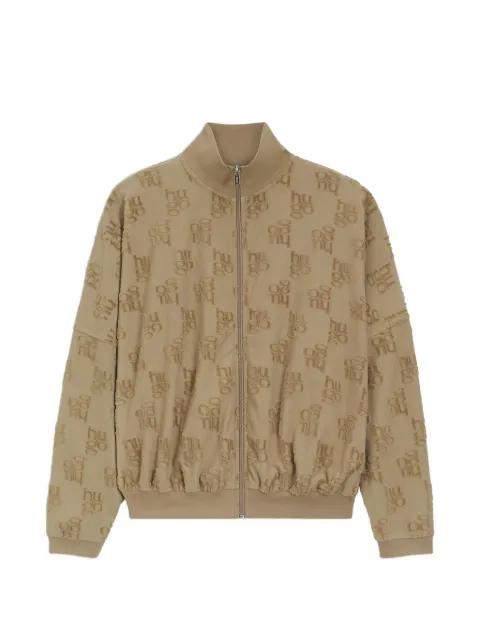 logo-embossed zip-up sweatshirt by HUGO BOSS