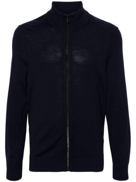logo-embroidered cardigan by HUGO BOSS