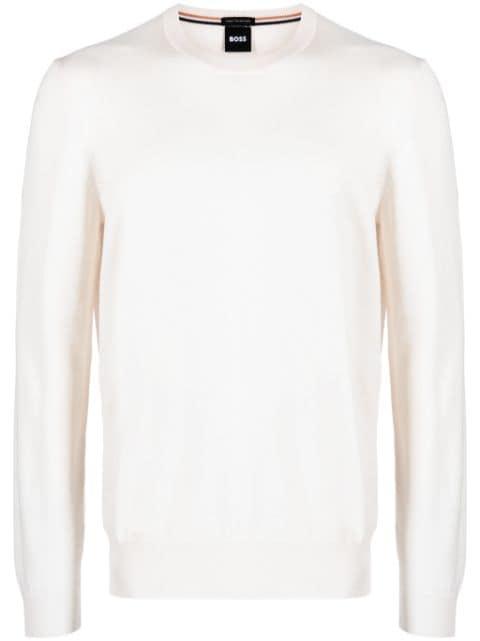 logo-embroidered cotton jumper by HUGO BOSS