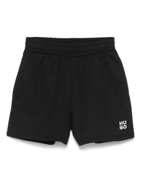 logo-embroidered cotton shorts by HUGO BOSS