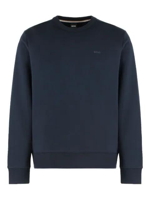 logo-embroidered cotton sweatshirt by HUGO BOSS