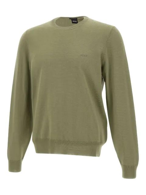 logo-embroidered crew-neck sweater by HUGO BOSS