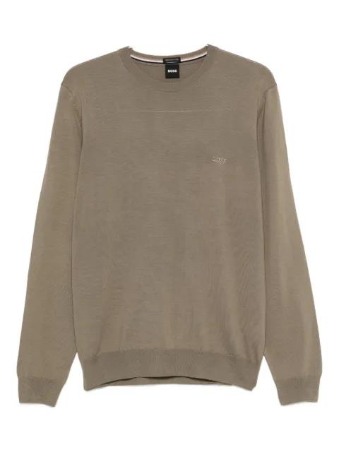 logo-embroidered crew-neck sweater by HUGO BOSS