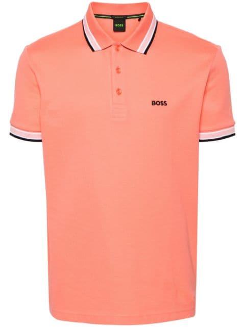 logo-embroidered piqué polo shirt by HUGO BOSS