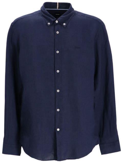 logo-embroidered shirt by HUGO BOSS