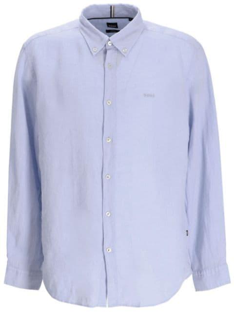 logo-embroidered shirt by HUGO BOSS