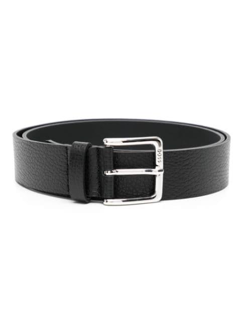 logo-engraved leather belt by HUGO BOSS