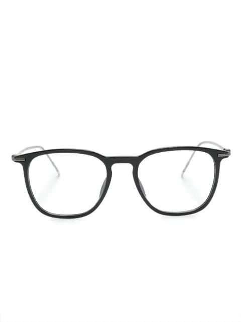 logo-engraved squared-frame glasses by HUGO BOSS