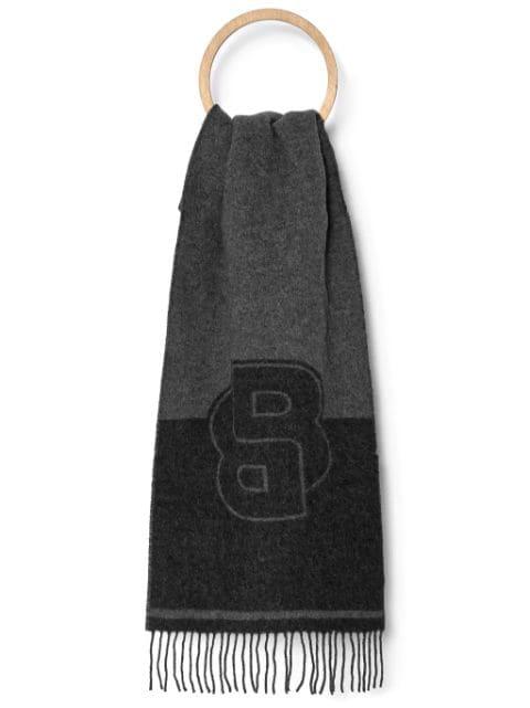 logo-jacquard scarf by HUGO BOSS