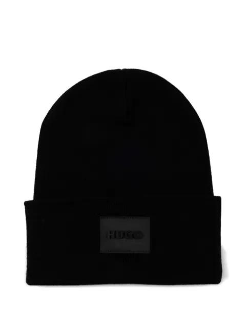 logo-patch beanie hat by HUGO BOSS