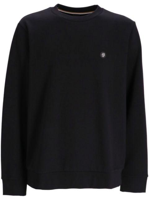 logo-patch crew-neck sweatshirt by HUGO BOSS