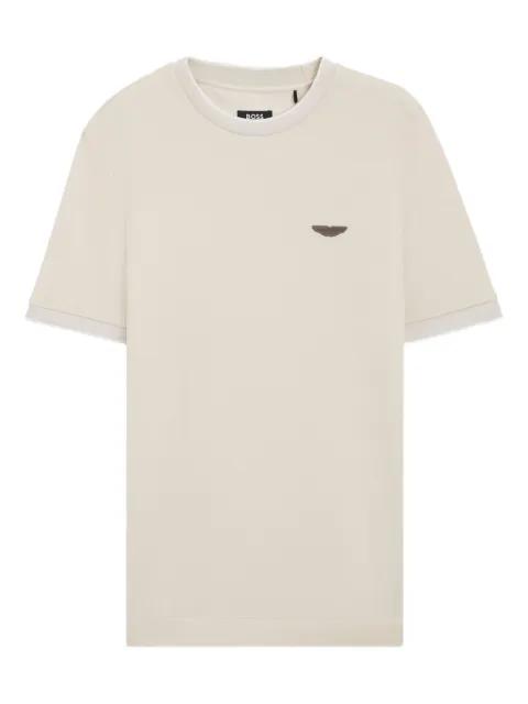 logo-patch crewneck T-shirt by HUGO BOSS