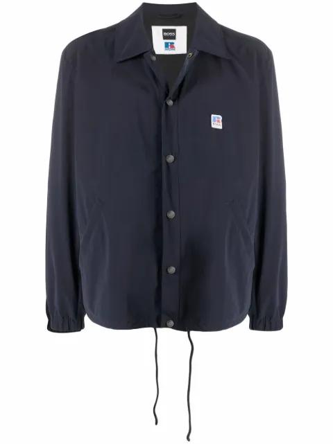 logo-patch lightweight shirt jacket by HUGO BOSS