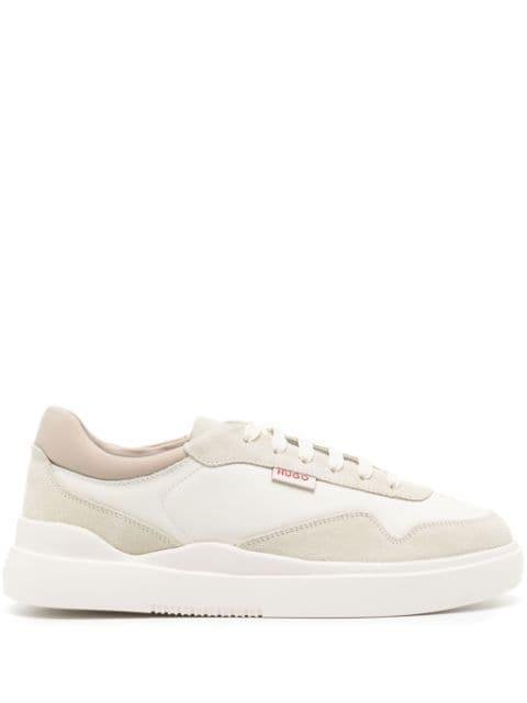 logo-patch panelled suede trainers by HUGO BOSS