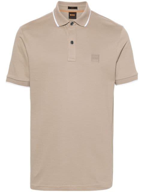 logo-patch piqué polo shirt by HUGO BOSS