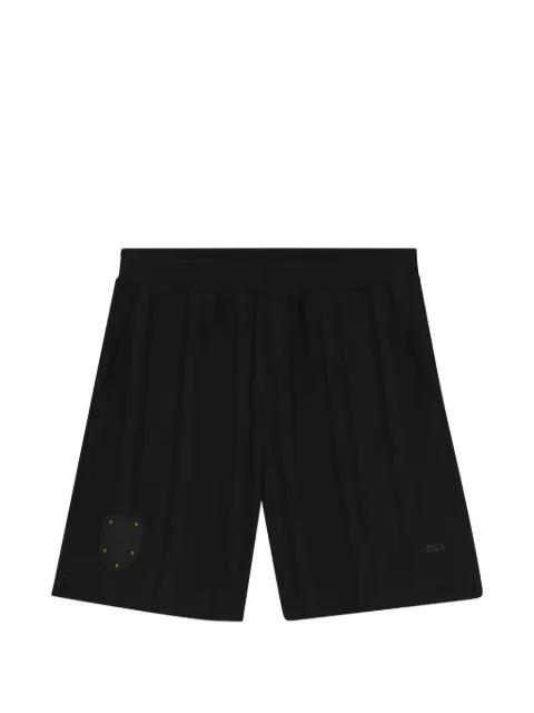 logo-patch pleated shorts by HUGO BOSS
