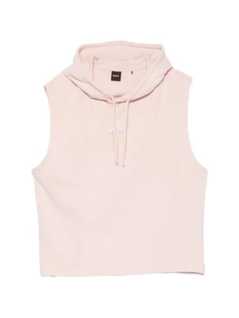 logo-patch sleeveless hoodie by HUGO BOSS