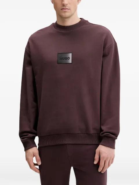 logo-patched crew neck sweatshirt by HUGO BOSS