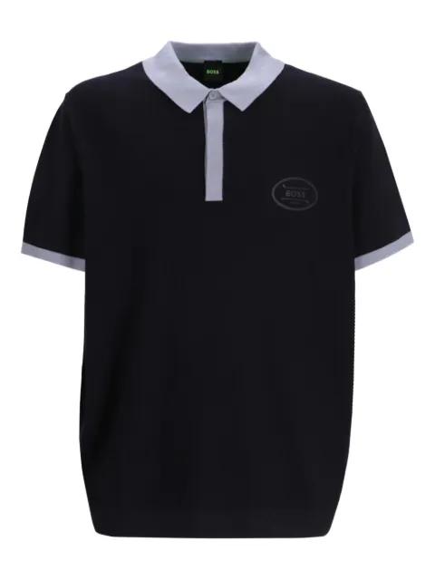 logo-plaque polo shirt by HUGO BOSS