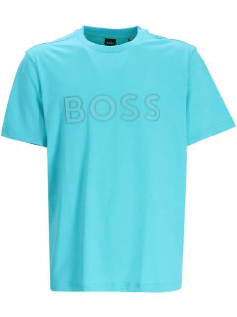 logo-print cotton T-shirt by HUGO BOSS