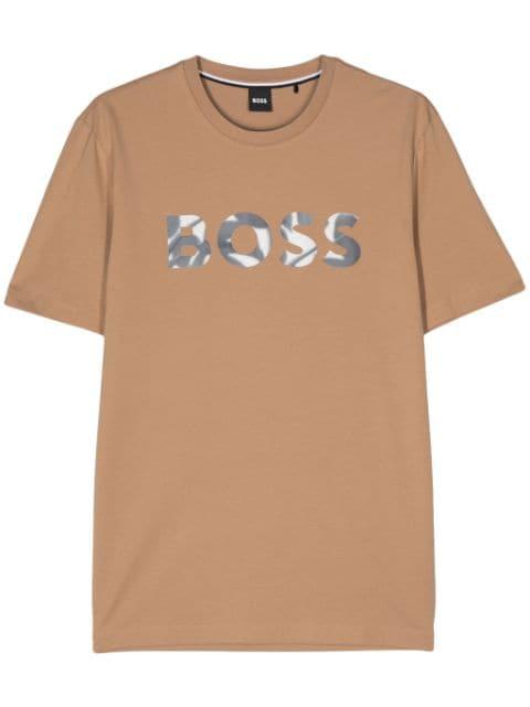 logo-print cotton T-shirt by HUGO BOSS