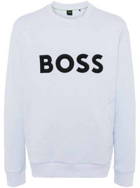 logo-print cotton-blend jumper by HUGO BOSS