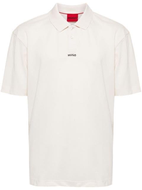 logo-print cotton polo shirt by HUGO BOSS