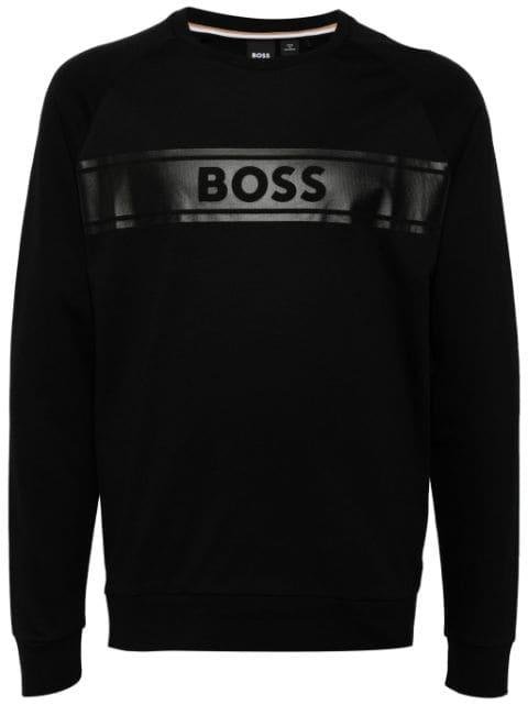 logo-print cotton sweatshirt by HUGO BOSS