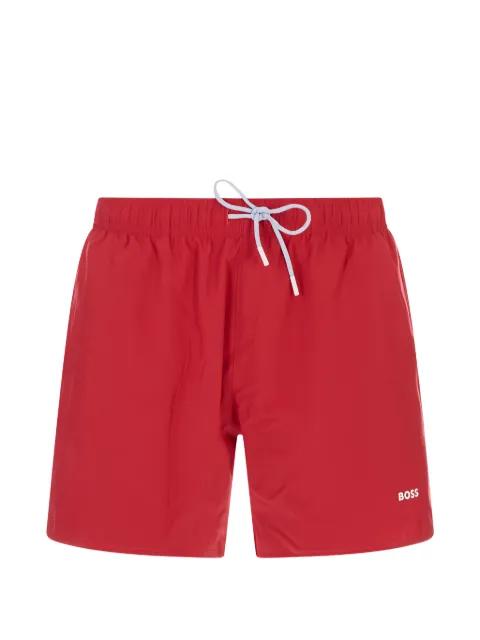 logo-print drawstring swim shorts by HUGO BOSS