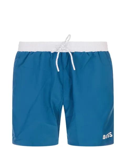 logo-print drawstring swim shorts by HUGO BOSS