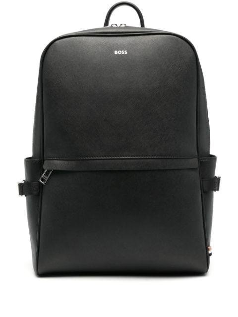 logo-print leather backpack by HUGO BOSS