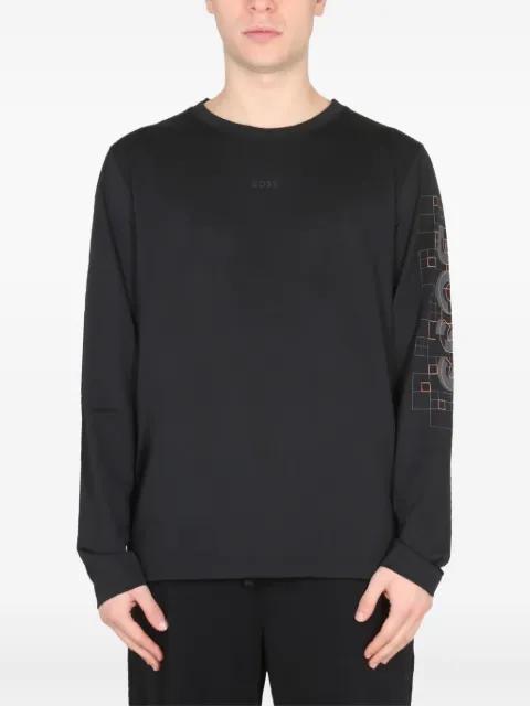 logo-print long-sleeve T-shirt by HUGO BOSS