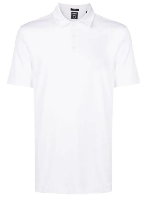 logo-print organic cotton polo shirt by HUGO BOSS