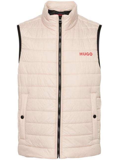 logo-print quilted gilet by HUGO BOSS