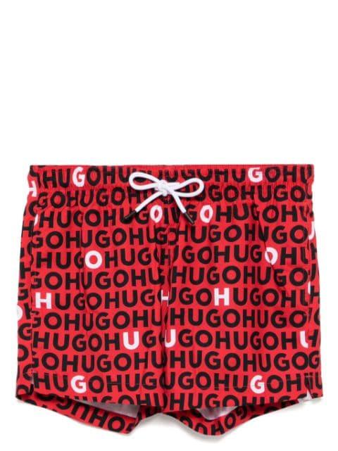 logo print swim shorts by HUGO BOSS