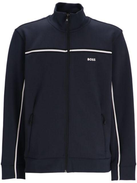 logo-print zip-up jacket by HUGO BOSS