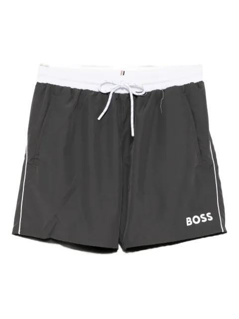 logo-printed swim shorts by HUGO BOSS