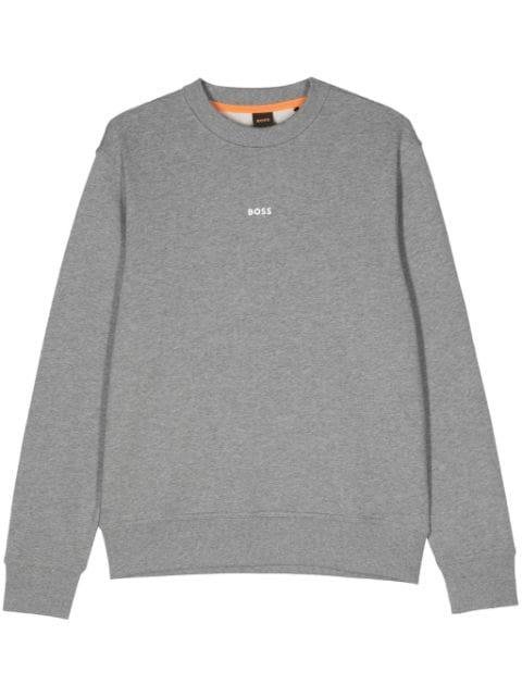 logo-rubberised cotton sweatshirt by HUGO BOSS
