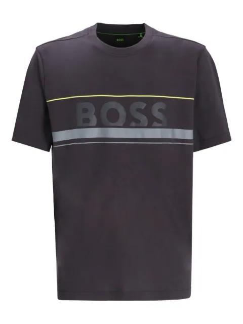logo-stripe cotton T-shirt by HUGO BOSS