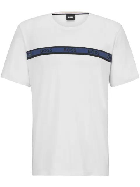logo-tape detail T-shirt by HUGO BOSS