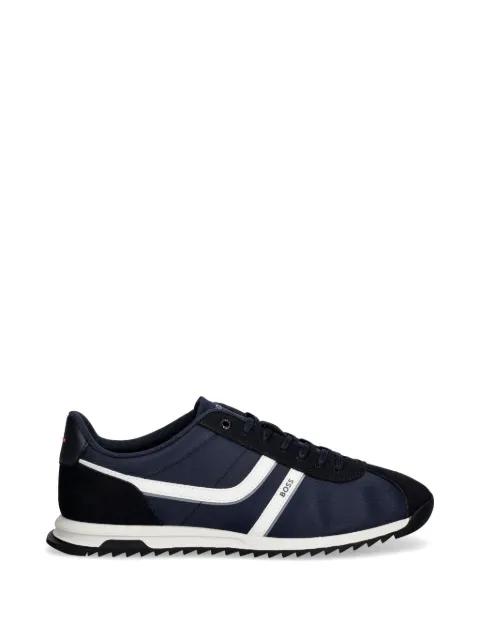 logo trainers with faux suede trims by HUGO BOSS