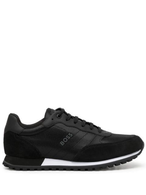logo-trim sneakers with faux-leather details by HUGO BOSS